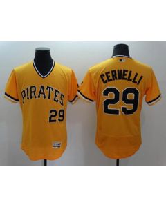 Pirates #29 Francisco Cervelli Gold Flexbase Authentic Collection Cooperstown Stitched MLB Jersey