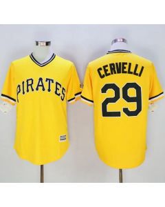 Pirates #29 Francisco Cervelli Gold New Cool Base Stitched MLB Jersey