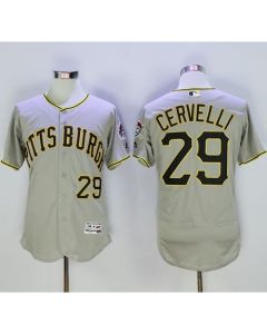 Pirates #29 Francisco Cervelli Grey Flexbase Authentic Collection Stitched MLB Jersey