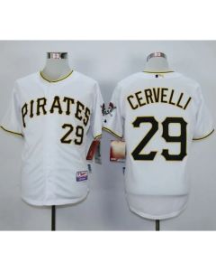 Pirates #29 Francisco Cervelli White Cool Base Stitched MLB Jersey