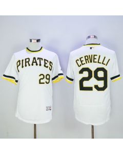 Pirates #29 Francisco Cervelli White Flexbase Authentic Collection Cooperstown Stitched MLB Jersey
