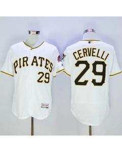 Pirates #29 Francisco Cervelli White Flexbase Authentic Collection Stitched MLB Jersey
