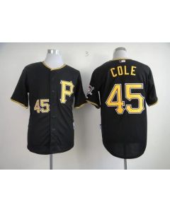 Pirates #45 Gerrit Cole Black Cool Base Stitched MLB Jersey