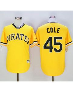 Pirates #45 Gerrit Cole Gold New Cool Base Stitched MLB Jersey