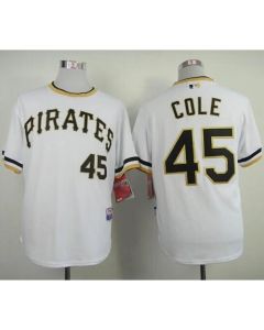 Pirates #45 Gerrit Cole White Alternate 2 Cool Base Stitched MLB Jersey