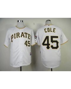 Pirates #45 Gerrit Cole White Cool Base Stitched MLB Jersey