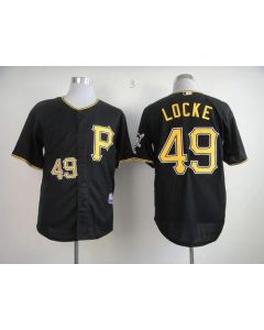 Pirates #49 Jeff Locke Black Cool Base Stitched MLB Jersey