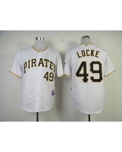 Pirates #49 Jeff Locke White Cool Base Stitched MLB Jersey