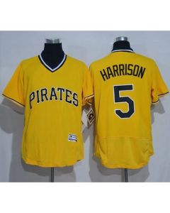 Pirates #5 Josh Harrison Gold Flexbase Authentic Collection Cooperstown Stitched MLB Jersey