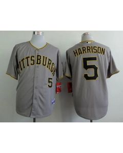 Pirates #5 Josh Harrison Grey Cool Base Stitched MLB Jersey