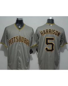 Pirates #5 Josh Harrison Grey New Cool Base Stitched MLB Jersey