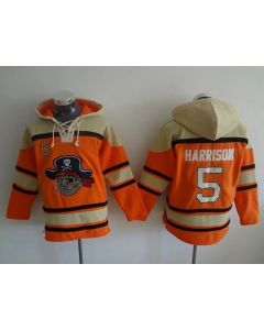 Pirates #5 Josh Harrison Orange Sawyer Hooded Sweatshirt MLB Hoodie