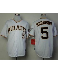 Pirates #5 Josh Harrison White Cool Base Stitched MLB Jersey