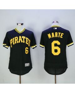 Pirates #6 Starling Marte Black Flexbase Authentic Collection Cooperstown Stitched MLB Jersey