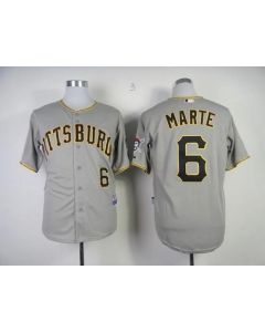 Pirates #6 Starling Marte Grey Cool Base Stitched MLB Jersey