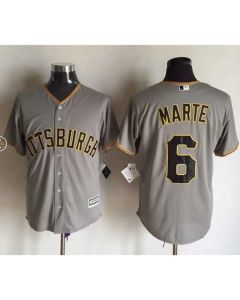 Pirates #6 Starling Marte Grey New Cool Base Stitched MLB Jersey