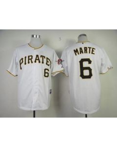 Pirates #6 Starling Marte White Cool Base Stitched MLB Jersey