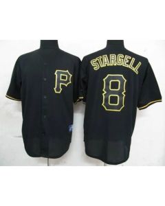 Pirates #8 Willie Stargell Black Fashion Stitched MLB Jersey