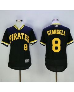 Pirates #8 Willie Stargell Black Flexbase Authentic Collection Cooperstown Stitched MLB Jersey