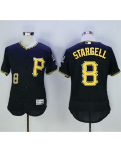 Pirates #8 Willie Stargell Black Flexbase Authentic Collection Stitched MLB Jersey
