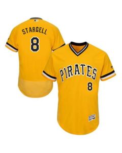 Pirates #8 Willie Stargell Gold Flexbase Authentic Collection Cooperstown Stitched MLB Jersey