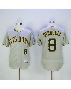 Pirates #8 Willie Stargell Grey Flexbase Authentic Collection Stitched MLB Jersey