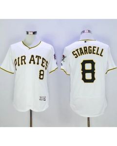 Pirates #8 Willie Stargell White Flexbase Authentic Collection Stitched MLB Jersey