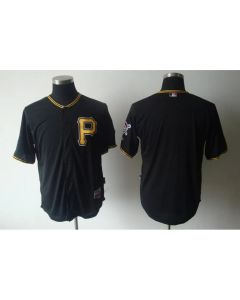 Pirates Blank Black Cool Base Stitched MLB Jersey