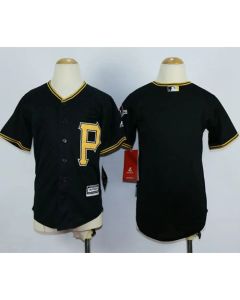Pirates Blank Black Cool Base Stitched Youth MLB Jersey