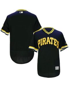Pirates Blank Black Flexbase Authentic Collection Cooperstown Stitched MLB Jersey