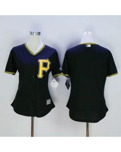 Pirates Blank Black Women's Fashion Stitched MLB Jersey