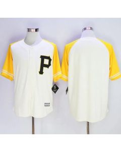 Pirates Blank Cream/Gold Exclusive New Cool Base Stitched MLB Jersey