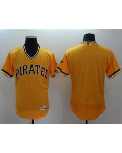 Pirates Blank Gold Flexbase Authentic Collection Stitched MLB Jersey