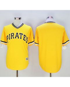 Pirates Blank Gold New Cool Base Stitched MLB Jersey