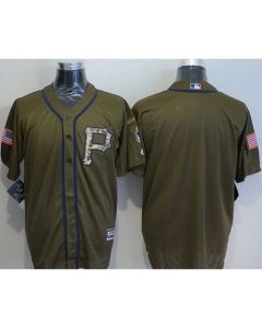 Pirates Blank Green Salute to Service Stitched MLB Jersey