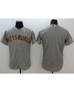 Pirates Blank Grey Flexbase Authentic Collection Stitched MLB Jersey