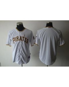 Pirates Blank White Cool Base Stitched MLB Jersey