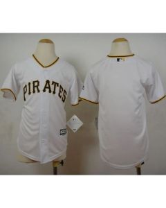 Pirates Blank White Cool Base Stitched Youth MLB Jersey