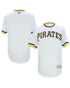 Pirates Blank White Flexbase Authentic Collection Cooperstown Stitched MLB Jersey