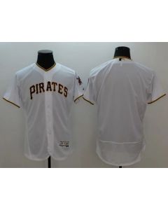Pirates Blank White Flexbase Authentic Collection Stitched MLB Jersey