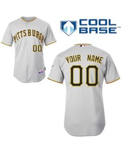 Pirates Customized Authentic Grey Cool Base MLB Jersey
