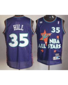 Pistons #35 Grant Hill Purple 1995 All Star Throwback Stitched NBA Jersey