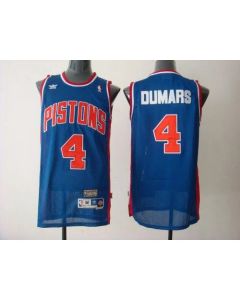 Pistons #4 Joe Dumars Blue Throwback Stitched NBA Jersey