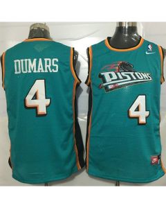 Pistons #4 Joe Dumars Green Throwback Stitched NBA Jersey