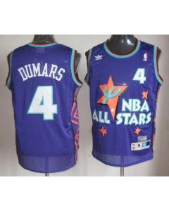 Pistons #4 Joe Dumars Purple 1995 All Star Throwback Stitched NBA Jersey