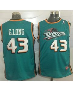 Pistons #43 Grant Long Green Throwback Stitched NBA Jersey