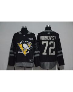 Pittsburgh Penguins #72 Patric Hornqvist Black Men's 1917-2017 100th Anniversary Stitched NHL Jersey