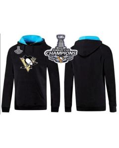 Pittsburgh Penguins Pullover Hoodie 2016 Stanley Cup Champions Black & Blue