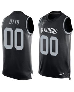 Raiders #00 Jim Otto Black Team Color Men's Stitched NFL Limited Tank Top Jersey