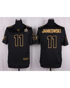Raiders #11 Sebastian Janikowski Black Men's Stitched NFL Elite Pro Line Gold Collection Jersey